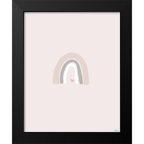 Rose Grey Rainbow Black Modern Wood Framed Art Print by Louise, Gigi