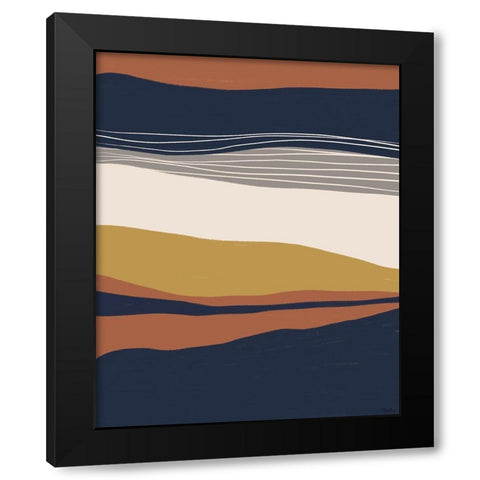 Abstract 1 Black Modern Wood Framed Art Print by Louise, Gigi