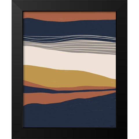 Abstract 1 Black Modern Wood Framed Art Print by Louise, Gigi