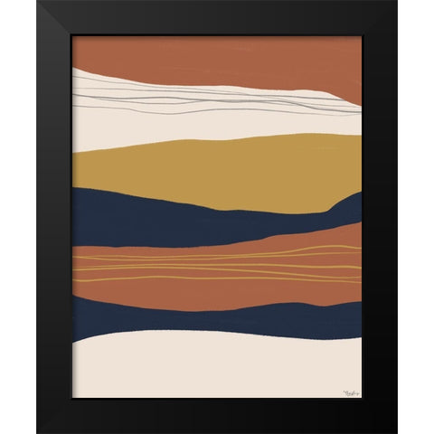Abstract 2 Black Modern Wood Framed Art Print by Louise, Gigi