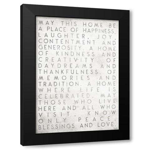 May This Home Black Modern Wood Framed Art Print with Double Matting by Louise, Gigi