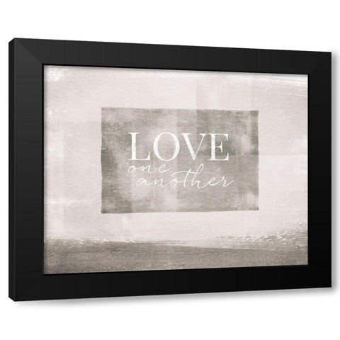 Love One Another Black Modern Wood Framed Art Print with Double Matting by Louise, Gigi