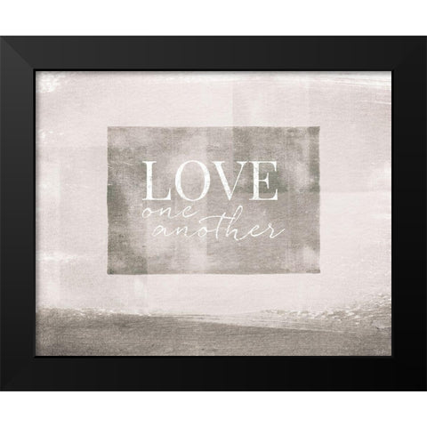 Love One Another Black Modern Wood Framed Art Print by Louise, Gigi