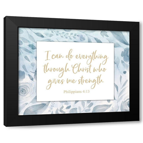 Christ Strength Black Modern Wood Framed Art Print by Louise, Gigi