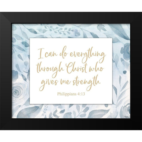 Christ Strength Black Modern Wood Framed Art Print by Louise, Gigi