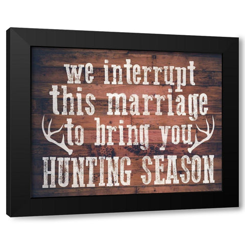 Hunting Season Black Modern Wood Framed Art Print by Louise, Gigi