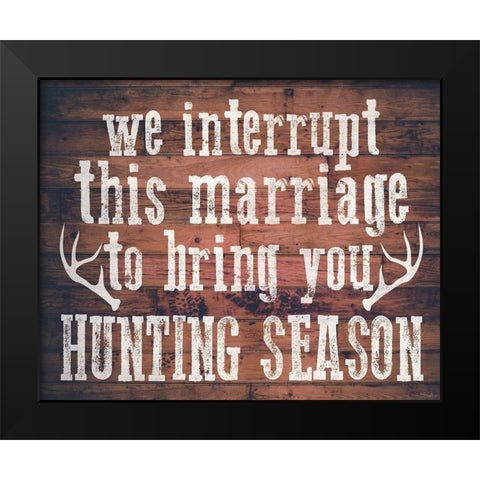 Hunting Season Black Modern Wood Framed Art Print by Louise, Gigi