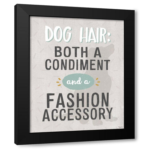 Dog Hair Black Modern Wood Framed Art Print with Double Matting by Louise, Gigi