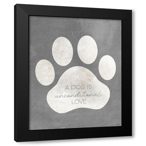 Dog Unconditional Black Modern Wood Framed Art Print by Louise, Gigi