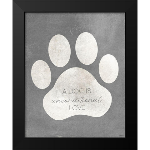Dog Unconditional Black Modern Wood Framed Art Print by Louise, Gigi