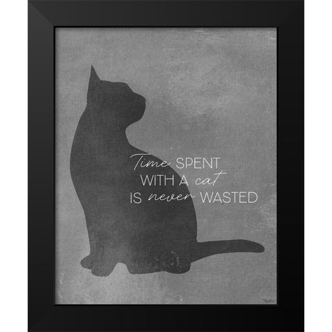 Time Spent Black Modern Wood Framed Art Print by Louise, Gigi