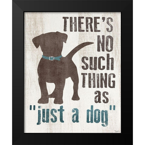 Just Dog Collar Black Modern Wood Framed Art Print by Louise, Gigi
