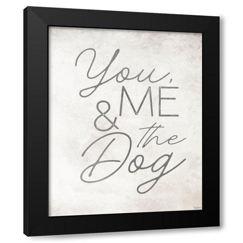 You Me Dog Black Modern Wood Framed Art Print with Double Matting by Louise, Gigi