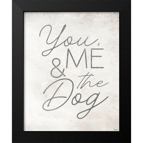 You Me Dog Black Modern Wood Framed Art Print by Louise, Gigi