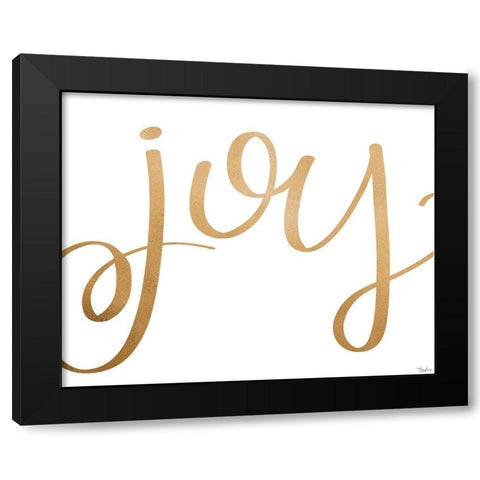 Joy Gold Black Modern Wood Framed Art Print with Double Matting by Louise, Gigi