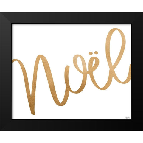 Noel Gold Black Modern Wood Framed Art Print by Louise, Gigi