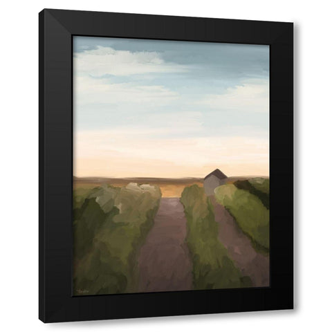 Vineyard Black Modern Wood Framed Art Print by Louise, Gigi