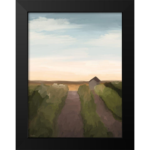 Vineyard Black Modern Wood Framed Art Print by Louise, Gigi