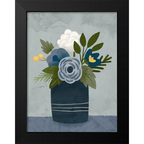 Flowers 2 Black Modern Wood Framed Art Print by Louise, Gigi