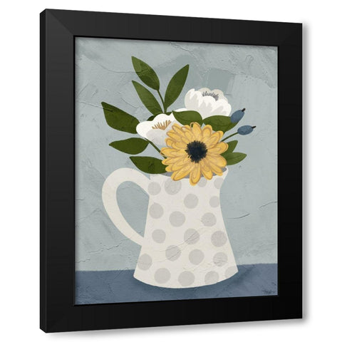 Flowers 3 Black Modern Wood Framed Art Print by Louise, Gigi