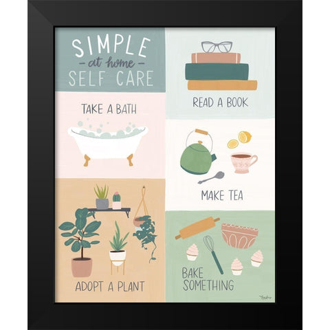 At Home Self Care 2 Black Modern Wood Framed Art Print by Louise, Gigi