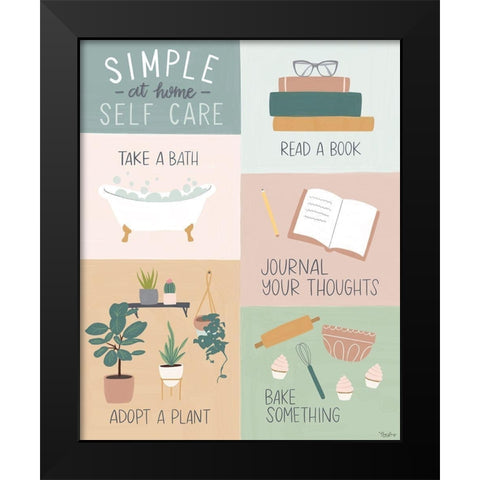 At Home Self Care 3 Black Modern Wood Framed Art Print by Louise, Gigi