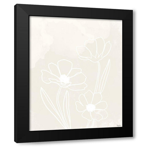 Alabaster Flowers Black Modern Wood Framed Art Print by Louise, Gigi
