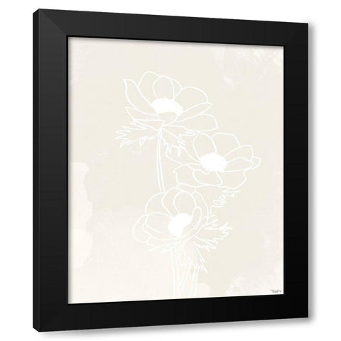 Alabaster Flowers 2 Black Modern Wood Framed Art Print by Louise, Gigi
