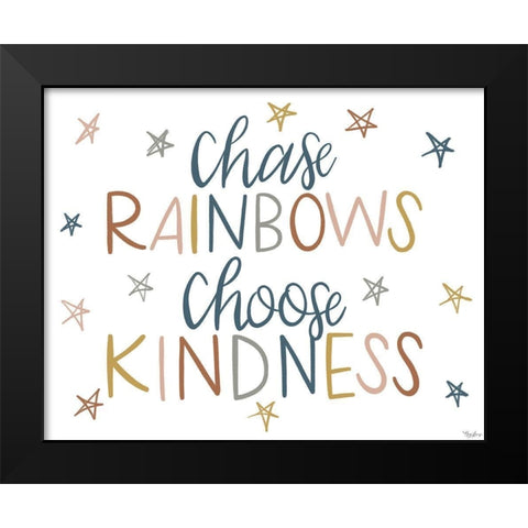Chase Rainbows Fall Black Modern Wood Framed Art Print by Louise, Gigi