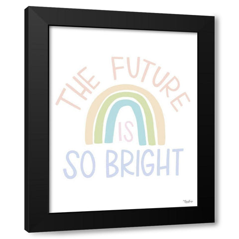Bright Future Black Modern Wood Framed Art Print with Double Matting by Louise, Gigi