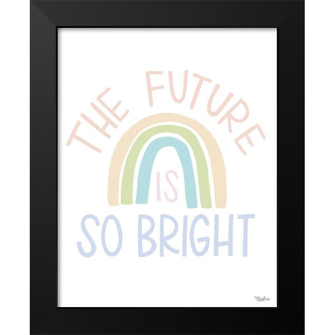 Bright Future Black Modern Wood Framed Art Print by Louise, Gigi