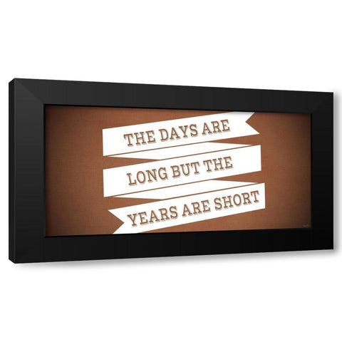 Days Long Orange Black Modern Wood Framed Art Print with Double Matting by Louise, Gigi