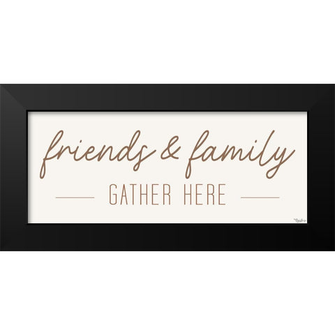 Friends Gather Black Modern Wood Framed Art Print by Louise, Gigi