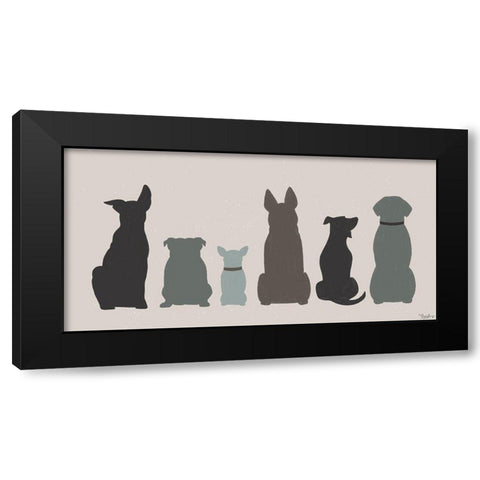 Dogs Black Modern Wood Framed Art Print by Louise, Gigi