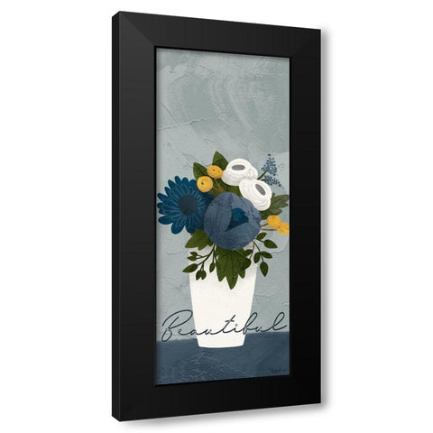 Flower Beautiful Black Modern Wood Framed Art Print by Louise, Gigi