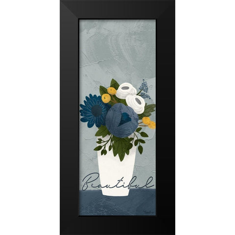 Flower Beautiful Black Modern Wood Framed Art Print by Louise, Gigi