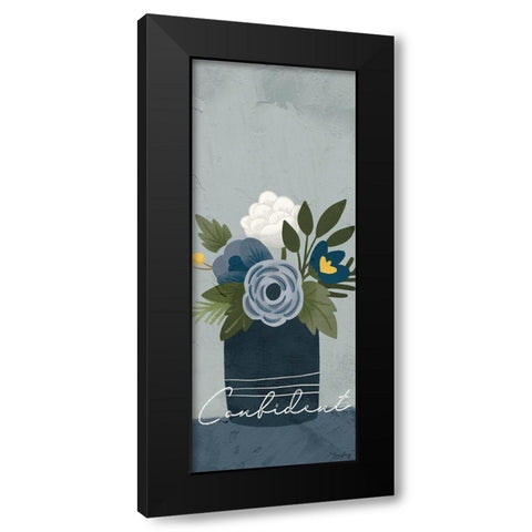 Flower Confident Black Modern Wood Framed Art Print by Louise, Gigi