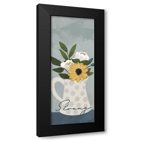 Flower Strong Black Modern Wood Framed Art Print with Double Matting by Louise, Gigi