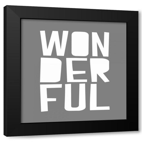 Wonderful GREY Black Modern Wood Framed Art Print with Double Matting by Louise, Gigi