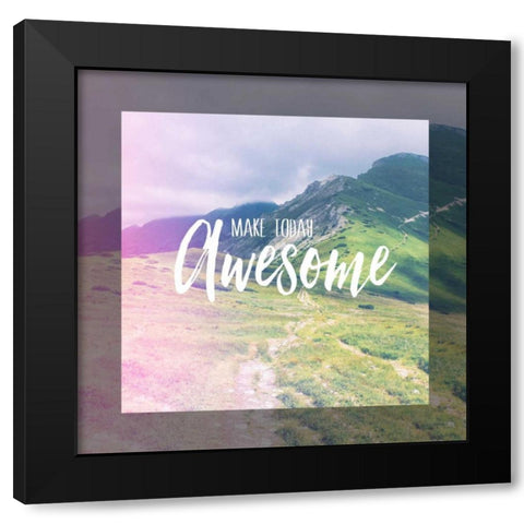 Today Awesome Black Modern Wood Framed Art Print with Double Matting by Louise, Gigi