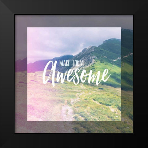 Today Awesome Black Modern Wood Framed Art Print by Louise, Gigi