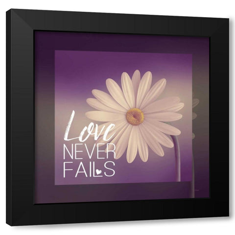 Love Black Modern Wood Framed Art Print by Louise, Gigi