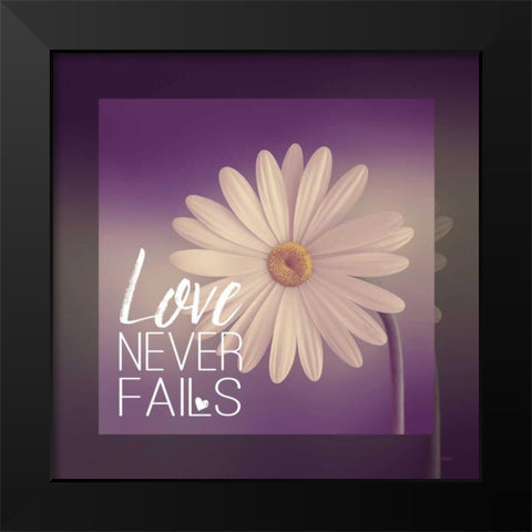 Love Black Modern Wood Framed Art Print by Louise, Gigi