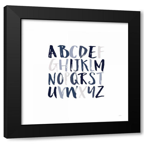 Boy Upper Letters Black Modern Wood Framed Art Print by Louise, Gigi
