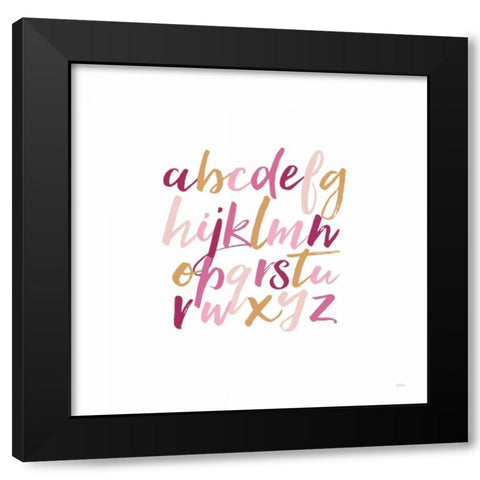 Girl Lower Letters Black Modern Wood Framed Art Print with Double Matting by Louise, Gigi
