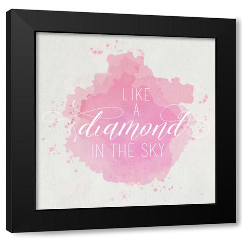 Diamond Sky Pink Black Modern Wood Framed Art Print with Double Matting by Louise, Gigi