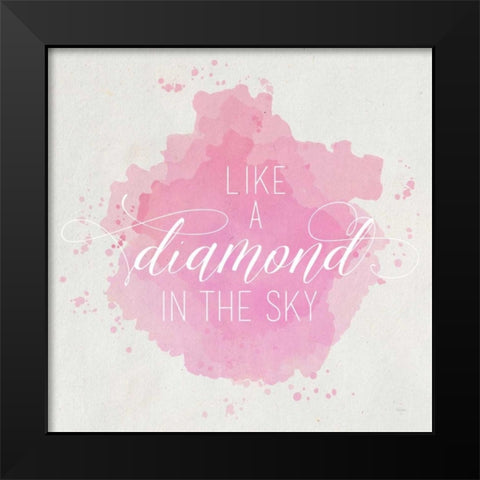 Diamond Sky Pink Black Modern Wood Framed Art Print by Louise, Gigi