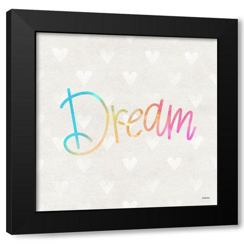 Dream Black Modern Wood Framed Art Print by Louise, Gigi