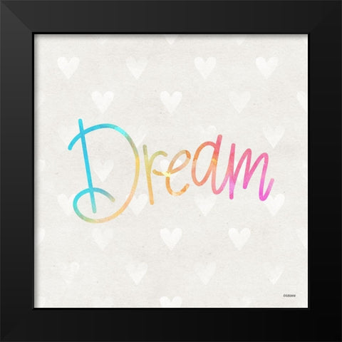 Dream Black Modern Wood Framed Art Print by Louise, Gigi