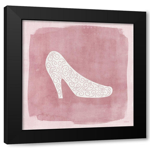 Shoe Black Modern Wood Framed Art Print with Double Matting by Louise, Gigi